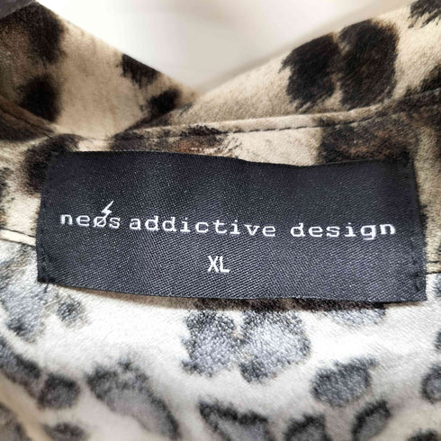 ネオス NEOS ADDICTIVE DESIGN S/S ヒョウ柄シャツ メンズ JPN:XL